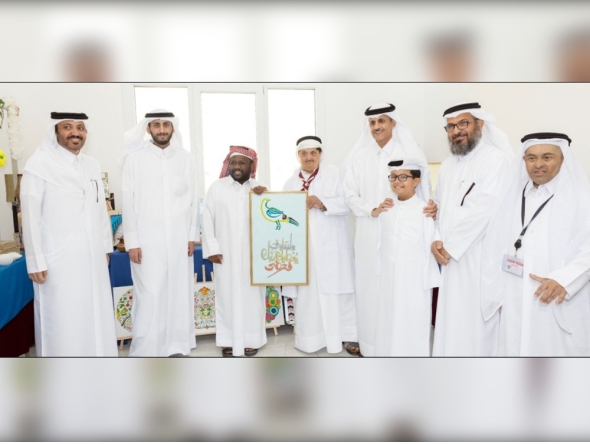 Vice Chairman of the Board of Directors of the Qatar Society for Rehabilitation of Special Needs H E Sheikh Dr. Khalid bin Thani bin Abdullah Al Thani during his visit to The Rehabilitation Center for Boys.