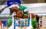 Austrian Geoffrey Backe on Equitron competes during the Diamond category event. 