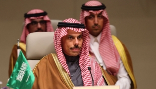 Saudi Arabia's Foreign Minister Faisal bin Farhan Al-Saud attends the consultative ministrial meeting in Riyadh, on March 19, 2026. (Photo by Fayez Nureldine / AFP)