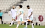 Al Ahli's Younis Abdelrahman (centre) celebrates after scoring a goal against Al Gharafa yesterday.