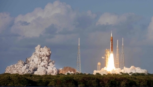 The Artemis II crewed lunar mission lifts off from Pad 39B at Kennedy Space Center in Cape Canaveral, Florida, on April 1, 2026. Photo by Jim WATSON / AFP