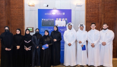 The winners of the ‘Akhlaquna’ award in Al Shabab Youth Category.