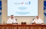 President of UDST Dr. Salem Al-Naemi and President of the Community College of Qatar Dr. Khalid Mohammed Al-Horr signing the agreement. 