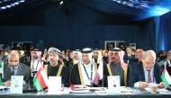 Speaker of the Shura Council H E Hassan bin Abdullah Al Ghanim participating in the Arab parliamentary coordination meeting in Istanbul, Turkiye, yesterday.