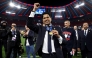 Paris Saint Germain's Qatari president Nasser al-Khelaifi reacts following the UEFA Champions League quarter final, second-leg football match between Liverpool and Paris Saint-Germain at Anfield in Liverpool, north west England on April 14, 2026. (Photo by FRANCK FIFE / AFP)