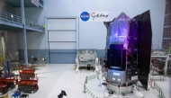 The Nancy Grace Roman Space Telescope is unveiled to the public at NASA's Goddard Space Flight Center in Greenbelt, Maryland on April 21, 2026. (Photo by Saul Loeb / AFP)