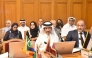 Ambassador of Qatar to Egypt and Permanent Representative to the League of Arab States H E Sheikh Jassim bin Abdul Rahman bin Mohammad Al-Thani during the meeting.
