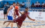 A Qatar player shoots to score during match against Mongolia.