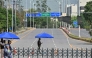 Security personnel stands guard at a closed road leading to the Serena Hotel in the Red Zone area of Islamabad on April 23, 2026. (Photo by Asif Hassan / AFP)
 