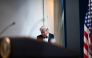US President Donald Trump arrives to speak during a press briefing in the Brady Briefing Room at the White House in Washington, DC, shortly after a shooting incident at the White House Correspondents’ Dinner. (Photo by Kent Nishimura / AFP)
 