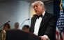 US President Donald Trump speaks during a press briefing in the Brady Briefing Room at the White House in Washington, DC, shortly after a shooting incident at the White House Correspondents’ Dinner on April 25, 2026. (Photo by Kent NISHIMURA / AFP)

