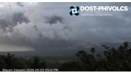 A screengrab from a video shared on X by the  PHIVOLCS-DOST of Mayon Volcano in the Philippines on Saturday, May 2, 2026.