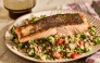 Crispy Salmon and Bulgur Salad. Picture: Tom McCorkle/For The Washington Post; food styling by Gina Nistico