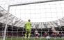 Arsenal's Norwegian midfielder  Martin Odegaard is fouled by Arsenal's Dutch defender Jurrien Timber during the English Premier League football match between West Ham United and Arsenal at the London Stadium, in east London on May 10, 2026. (Photo by Adrian Dennis / AFP)