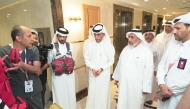 Minister of Awqaf and Islamic Affairs H E Ghanem bin Shaheen bin Ghanem Al Ghanim inaugurating Medical Unit of Qatar Hajj Mission in Makkah yesterday.