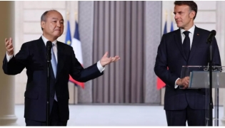 SoftBank's Masayoshi Son said France's nuclear-powered electricity was one of the reasons his firm chose to invest in the country. Ludovic MARIN / POOL/AFP