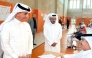 Undersecretary of the Ministry of Education and Higher Education  H E Dr. Ibrahim bin Saleh Al Nuaimi during the inspection at Omar Bin Al-Khattab Secondary School for Boys.