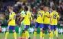 Sweden's players celebrate after winning the 2026 World Cup Group F football match between Sweden and Tunisia at the Monterrey Stadium in Guadalupe on June 14, 2026. (Photo by Julio Cesar Aguilar / AFP)