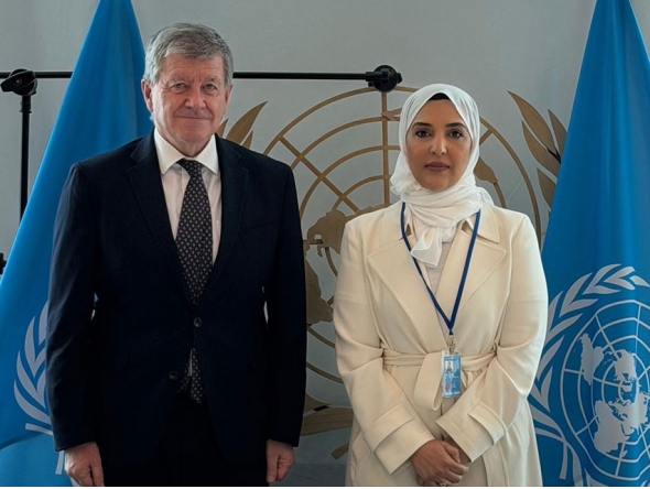 Chairperson of the National Human Rights Committee H E Maryam bint Abdullah Al Attiyah met with Under-Secretary-General of the United Nations Guy Ryder at the United Nations headquarters in New York.
