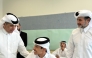 Undersecretary of the Ministry of Education and Higher Education H E Dr. Ibrahim bin Saleh Al Nuaimi with other officials during their visit to Abdullah Bin Ali Al Musnad Secondary School for Boys.