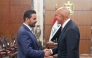 This handout picture released by Iraq's Prime Minister's Media Office shows Iraq's new Prime Minister Ali al-Zaidi (L) meeting with US Special Envoy for Syria and Ambassador to Turkiye Tom Barrack during his visit in Baghdad on June 16, 2026. (Photo by AFP) /