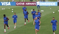 France players during a training session. (AFP)