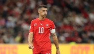 Granit Xhaka #10 of Switzerland reacts during the FIFA World Cup 2026 Round Of 32 match between Switzerland and Algeria on July 02, 2026 in Vancouver, British Columbia. Alex Grimm/Getty Images/AFP