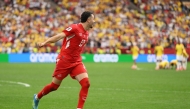 Ruben Vargas #17 of Switzerland celebrates after scoring the fifth and winning penalty in a penalty shootout during the FIFA World Cup 2026 Round of 16 match between Switzerland and Colombia at BC Place Vancouver on July 07, 2026 in Vancouver, British Columbia, Canada. (Photo by David Ramos / GETTY IMAGES NORTH AMERICA / Getty Images via AFP)