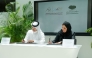 President of Pre-University Education at Qatar Foundation Abeer Al Khalifa and President of QCTF Eng Abdulaziz Saud Al Tamimi signing the agreement during the ceremony.