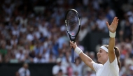 Czech Republic's Karolina Muchova celebrates beating US player Coco Gauff in Wimbledon, southwest London, on July 9, 2026. (Photo by Henry Nicholls / AFP)