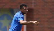France’s Kylian Mbappe takes part in a training session.