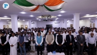 Ambassador of India to Qatar H E Vipul, along with leaders and members of the Indian community, observe a moment of silence at the ICC premises yesterday to pay tribute to the late Father Amir H H Sheikh Hamad bin Khalifa Al Thani. Pics: Salim Matramkot/The Peninsula