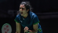India's Pusarla Venkata Sindhu reacts on a point against Japan's Akane Yamaguchi in Tokyo on July 19, 2026. (Photo by Yuichi Yamazaki / AFP)