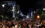 Spain's supporters celebrate victory after the 2026 World Cup final match between Spain and Argentina at Cibeles square and Gran Via avenue in Madrid, on July 19, 2026. (Photo by Oscar Del Pozo / AFP)