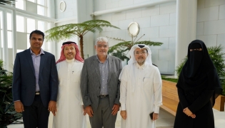 From left: Zafar Iqbal, Abdulrahman Hasna, Dr. Abdusamea Shabani, Prof. Khalid Al Ansari and Maha Al Henzab