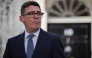 Britain's new Prime Minister Andy Burnham gives his first speech in front of 10 Downing Street in central London on July 20, 2026, after being asked by the king to form the next government. (Photo by Henry NICHOLLS / AFP)