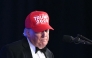 US President Donald Trump wears a 