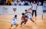 Action during the match between Qatar and Kuwait. 