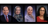 From left:  Dr. Ravinder Mamtani, Dr. Sohaila Cheema, Dr. Karima Chaabna, and Anupama Jithesh.