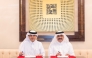 CEO of QIIB Dr. Abdulbasit Ahmad al-Shaibei and Chairman of The Group Securities Hamad bin Khalaf al-Moudadi and during the signing of MoU.