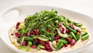 Layered Three-Bean Salad. (Tom McCorkle/For The Washington Post; food styling by Gina Nistico)
