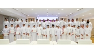 Officials and participants during the closing ceremony.