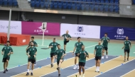 The referees take part in the fitness tests.