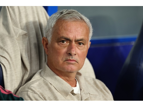 Real Madrid's Portuguese coach Jose Mourinho is pictured before the Spanish league football match between RCD Espanyol and Real Madrid CF at RCDE Stadium in Cornella de Llobregat on August 22, 2026. (Photo by Josep LAGO / AFP)
