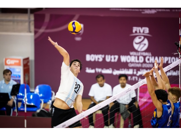 Action during the match between Argentina and Italy.