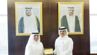 Director of the Non-Communicable Disease Prevention Programmes Department Sheikh Dr. Mohamed bin Hamad Al Thani and  UDST  President Dr. Salem bin Nasser Al Naemi at the signing ceremony. 
