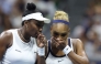 Venus Williams and Serena Williams of the United States in their Women's Doubles match against Hao-Ching Chan of Taiwan and Maya Joint of Australia on Day Six of the 2026 US Open at USTA Billie Jean King National Tennis Center on September 04, 2026 in the Flushing neighborhood of the Queens borough of New York City. Julian Finney/Getty Images/AFP (Photo by JULIAN FINNEY / GETTY IMAGES NORTH AMERICA / Getty Images via AFP)