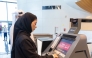 A passenger using the ‘Fast Pass’ biometric technology at Hamad International Airport.
