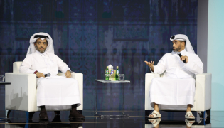 Chairman of Qatar Tourism and Chairman of the Board of Directors of Visit Qatar H E Saad bin Ali Al-Kharji (left) and Managing Director of the Supreme Committee for Delivery and Legacy H E Hassan Al Thawadi during the event in Doha yesterday. PIC: Salim Matramkot/The Peninsula