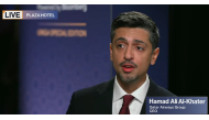 Qatar Airways Group CEO Hamad Ali Al-Khater during the interview with Bloomberg TV 